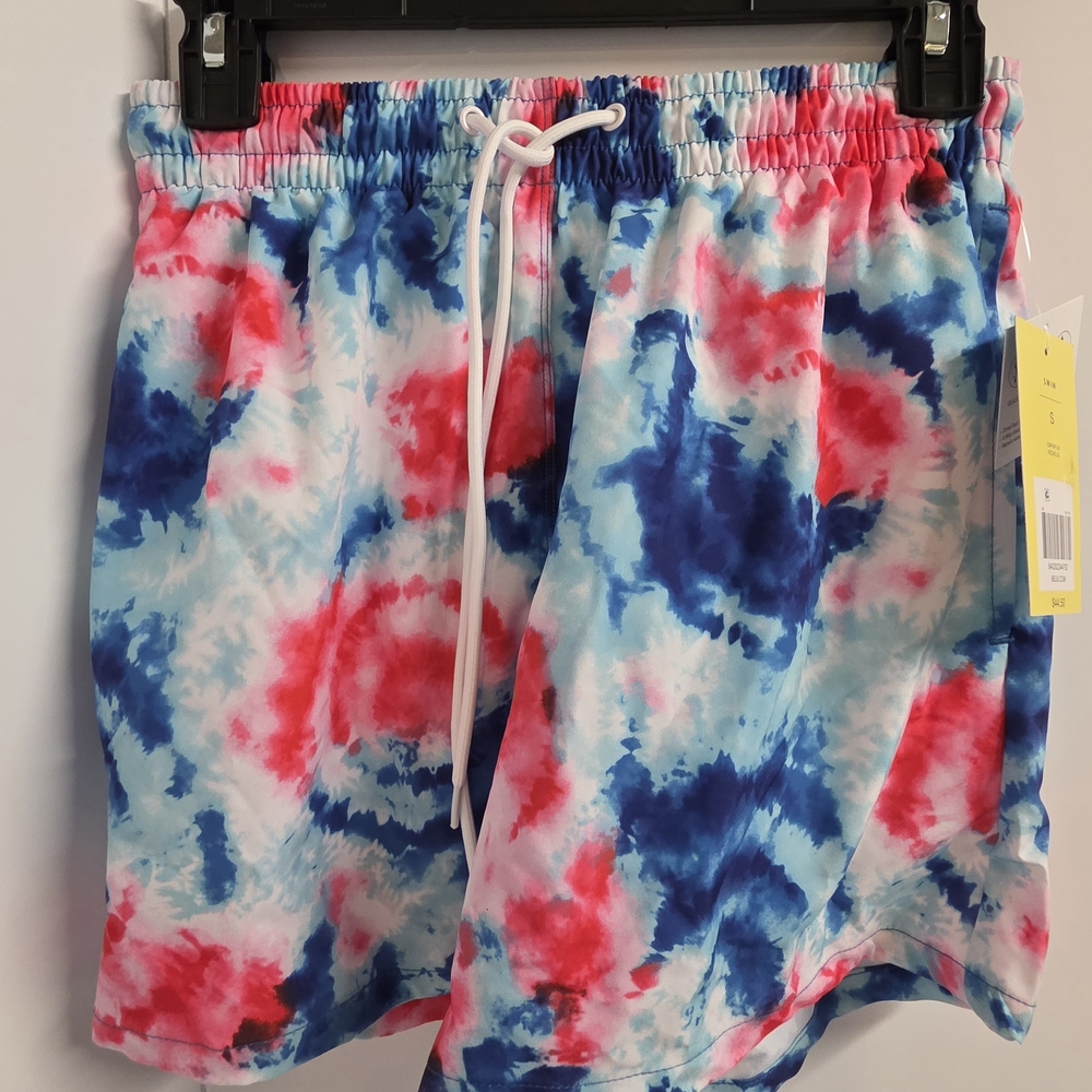 Men's Swim Shorts Trunks, Small / Large Multicolor